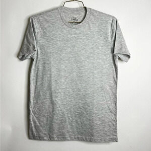 TRUE CLASSIC Tee Size Small Cotton Blend Short Sleeve Heathered Light Gray Grey